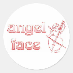 Angel-Gesicht Runder Aufkleber