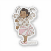 Angel Girl and Owl Sticker (Vorderseite)