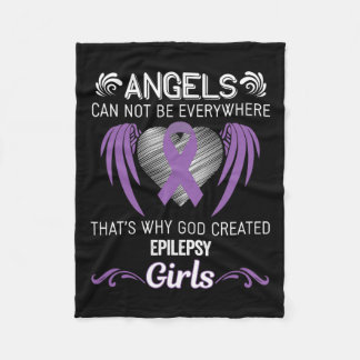 Angel Girl - Epilepsie Awareness Supporter Ribbon Fleecedecke
