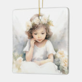 Angel-Girl mit Blume Keramikornament (Links)
