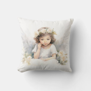 Angel-Girl mit Blume Kissen