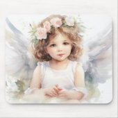 Angel-Girl mit Rose Mousepad (Vorne)