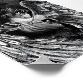 Angel Girl Poster - Schwarz-Weiß-Malerei (Ecke)