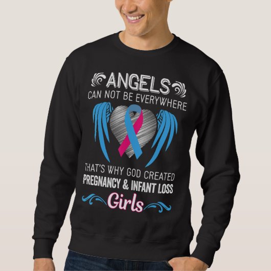 Angel Girl Pregnancy Säugling Loss Sensibilisierun Sweatshirt (Vorderseite)