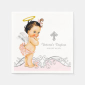 Angel Girl Taufe Christening Serviette (Vorderseite)