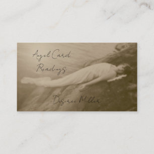 Angel Girl Vintag Sepia Angel Card Lesen Visitenkarte