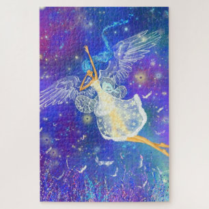 Angel Girl - Vintag Zeichnend Fantasy Fairytale Puzzle
