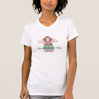 Angel Girl with a Heart - Happy Valentine's Day T-Shirt