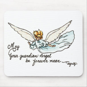 Angel glänzend in der Nähe der Wasserfarbe Mousepad