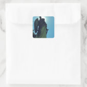 Angel Glow Quadratischer Aufkleber (Tasche)