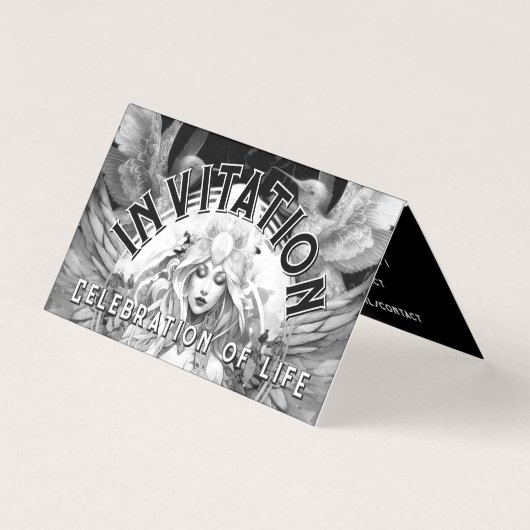 Angel Goddess Life Celebration Birthday Einladung (Vorderseite)