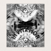 Angel Goddess Life Celebration Birthday Einladung (Außenseite Aufgefaltet)