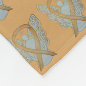 Angel Gold Awareness Ribbon Soft Blankes Fleecedecke (Ecke)