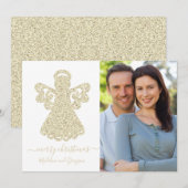 Angel Gold Glitzer Flat Card (Vorne/Hinten)
