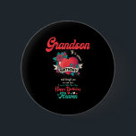 Angel Grandson Happy Birthday in Heaven Memorial D Button<br><div class="desc">Angel Grandson möchte Geburtstag im Paradies Liebe</div>