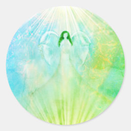 Angel Green Blue Archangel Raphael Stickers