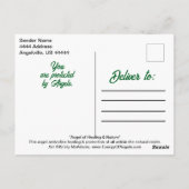 Angel Green Healing Nature Watercolor Art Note Postkarte (Rückseite)