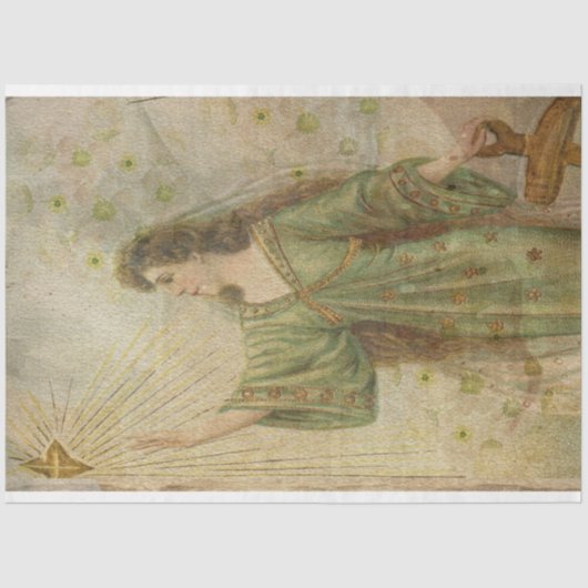 Angel Greeting Christmas Star Seidenpapier (Vorderseite)