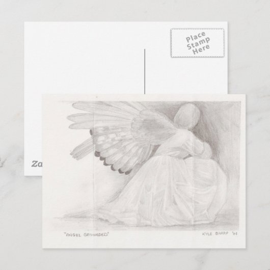Angel Grounded Postkarte (Vorne/Hinten)