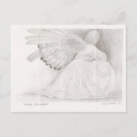 Angel Grounded Postkarte (Vorderseite)