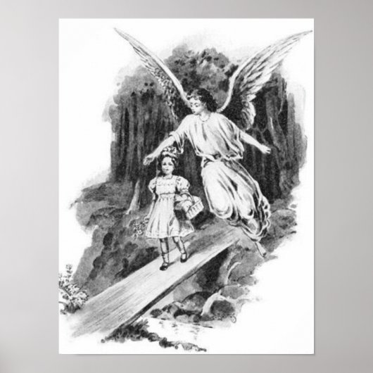 Angel Guarding a Girl Child Poster (Vorne)