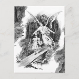 Angel Guarding a Girl Child Postkarte