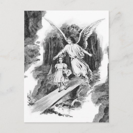 Angel Guarding a Girl Child Postkarte (Vorderseite)