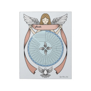 Angel Habit Tracker Custom Notepad Notizblock