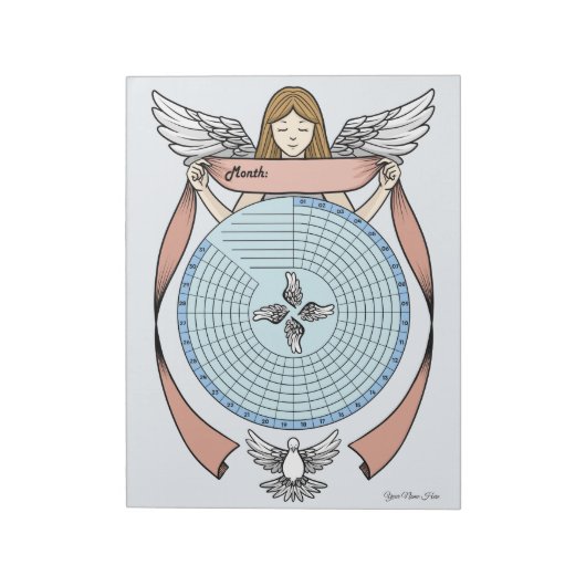 Angel Habit Tracker Custom Notepad Notizblock (Rotiert)