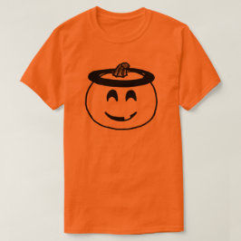 Angel Halloween Emoji Pumpkin Angel Emoji Costume T-Shirt