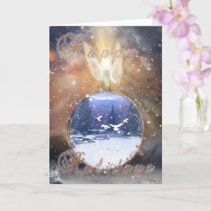 ANGEL HAPPY HOLIDAYS CHRISTMAS CARD KARTE