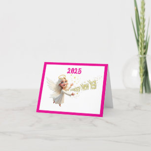 Angel Happy New Year Holiday Card Feiertagskarte