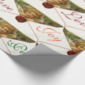 ANGEL HEART RED WAX SIEGEL Liebe Frieden Freude Geschenkpapier (Ecke)