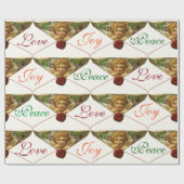 ANGEL HEART RED WAX SIEGEL Liebe Frieden Freude Geschenkpapier (Flach)