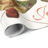 ANGEL HEART RED WAX SIEGEL Liebe Frieden Freude Geschenkpapier (Rolleneckpunkt)