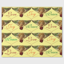 ANGEL HEART RED WAX SIEGEL Liebe Frieden Freude Geschenkpapier
