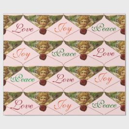 ANGEL HEART RED WAX SIEGEL Liebe Frieden Freude Geschenkpapier