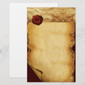 ANGEL HEART RED WAX SIEGEL PARCHING BRIEFPAPIER (Vorne/Hinten)