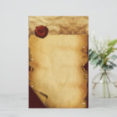 ANGEL HEART RED WAX SIEGEL PARCHING BRIEFPAPIER (Stehend Vorderseite)