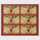 ANGEL HEART RED WAX SIEGEL PARCHING VALENTINSTAG GESCHENKPAPIER (Flach)