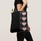 Angel Heart Tote Beutel Schwarz-Rosa Tasche (Von Nahem)