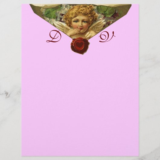 ANGEL HEART WAX SIEGEL Monogramm Pink (Vorderseite)