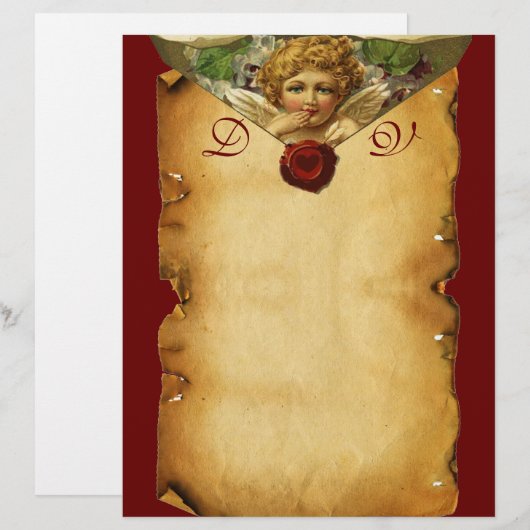 ANGEL HEART WAX SIEGEL PARCHMENT Monogramm (Vorne/Hinten)