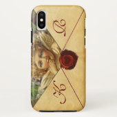 ANGEL HEART WAX SIEGEL PARCHMENT Monogramm Case-Mate iPhone Hülle (Rückseite)
