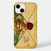 ANGEL HEART WAX SIEGEL PARCHMENT Monogramm Case-Mate iPhone Hülle (Rückseite)