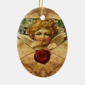 ANGEL HEART WAX SIEGEL PARCHMENT Monogramm Keramik Ornament (Hinten)