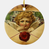 ANGEL HEART WAX SIEGEL PARCHMENT Monogramm Keramik Ornament (Hinten)