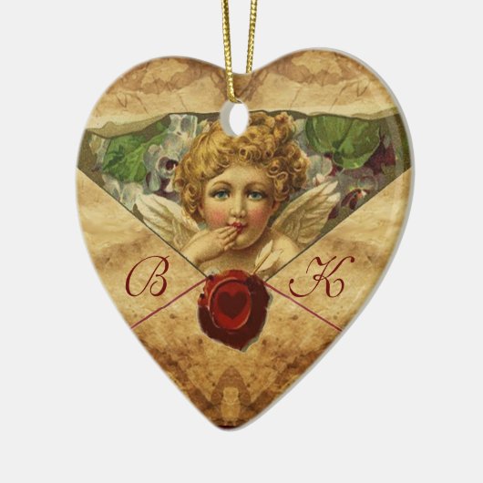 ANGEL HEART WAX SIEGEL PARCHMENT Monogramm Keramikornament (Links)