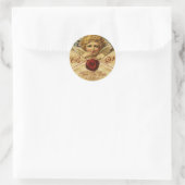 ANGEL HEART WAX SIEGEL PARCHMENT SAVE THE DATE RUNDER AUFKLEBER (Tasche)