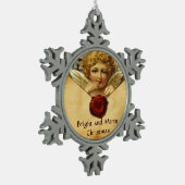 ANGEL HEART WAX SIEGEL PARCHMENT SCHNEEFLOCKEN Zinn-Ornament (Links)